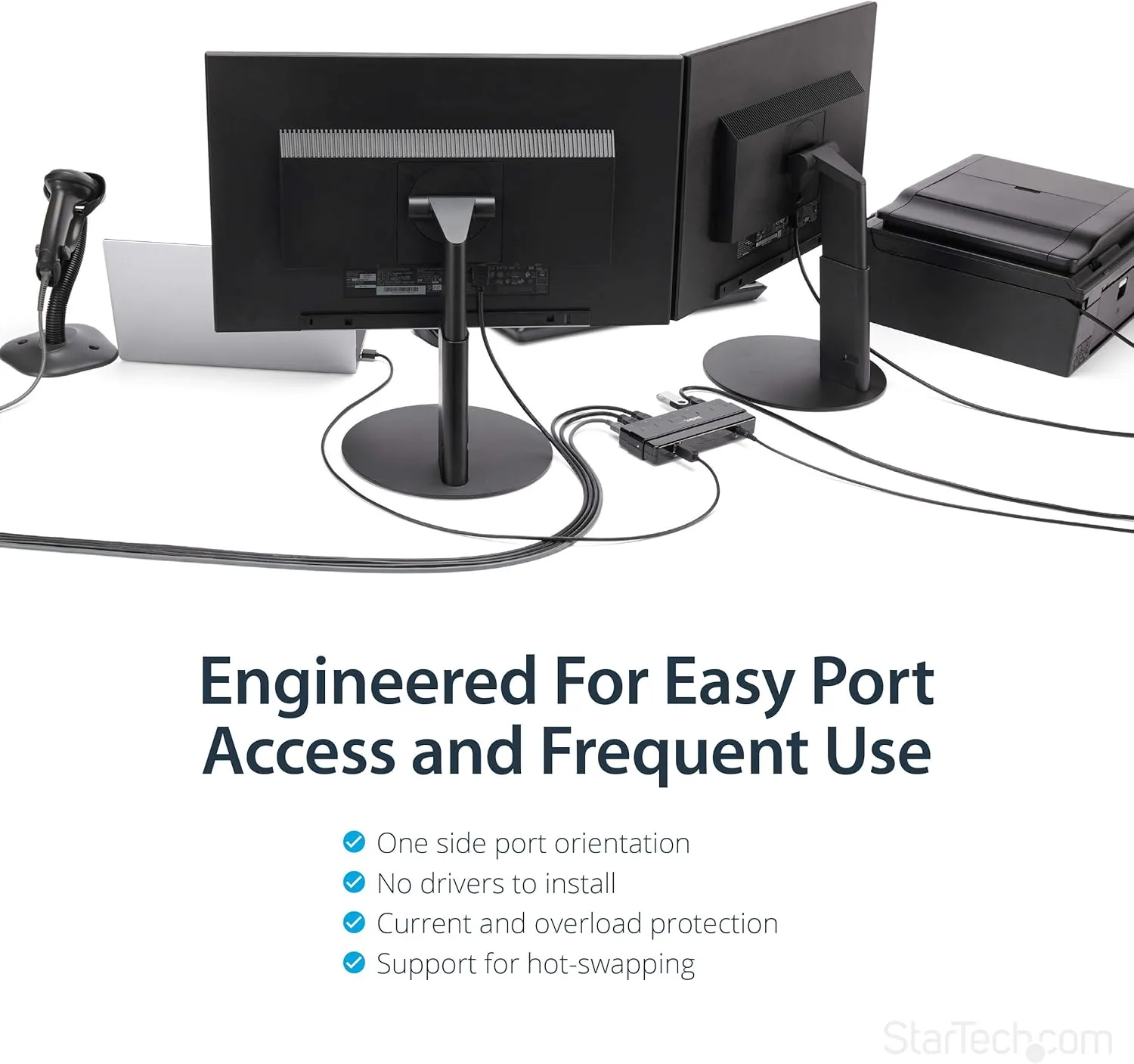 StarTech.com 7 Port USB 3.0 Hub – Up To 5 Gbps – 7 x USB – Universal Multi Port USB Extender for Your Desktop