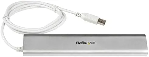 StarTech.com 7-Port USB Hub, USB A to 7x USB-A Ports, USB 3.2 5Gbps, Self-Powered, Portable Laptop Hub with power supply