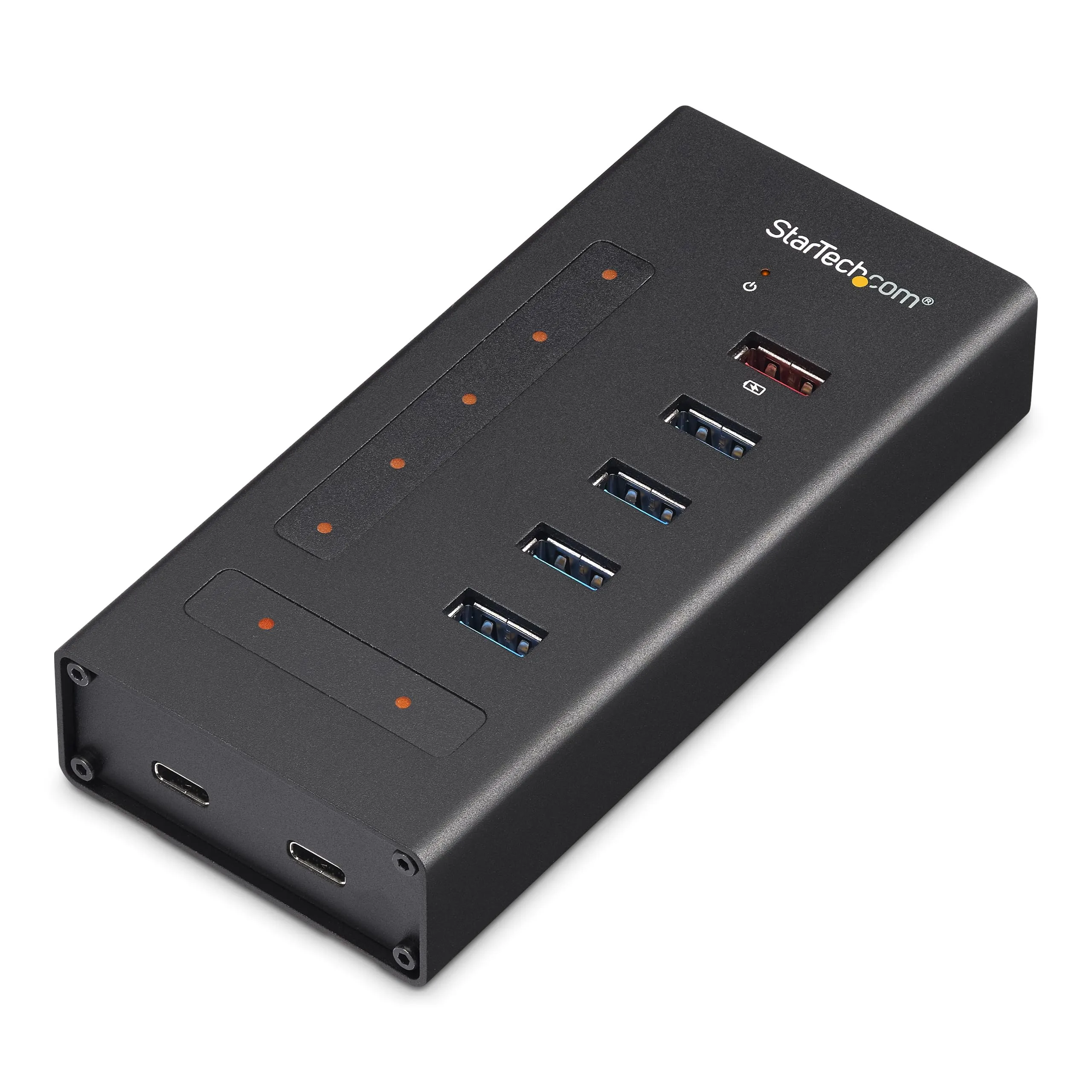 StarTech.com 7 Port USB C Hub - USB Type-C to 2x USB-C/5x USB-A - Metal Powered Hub