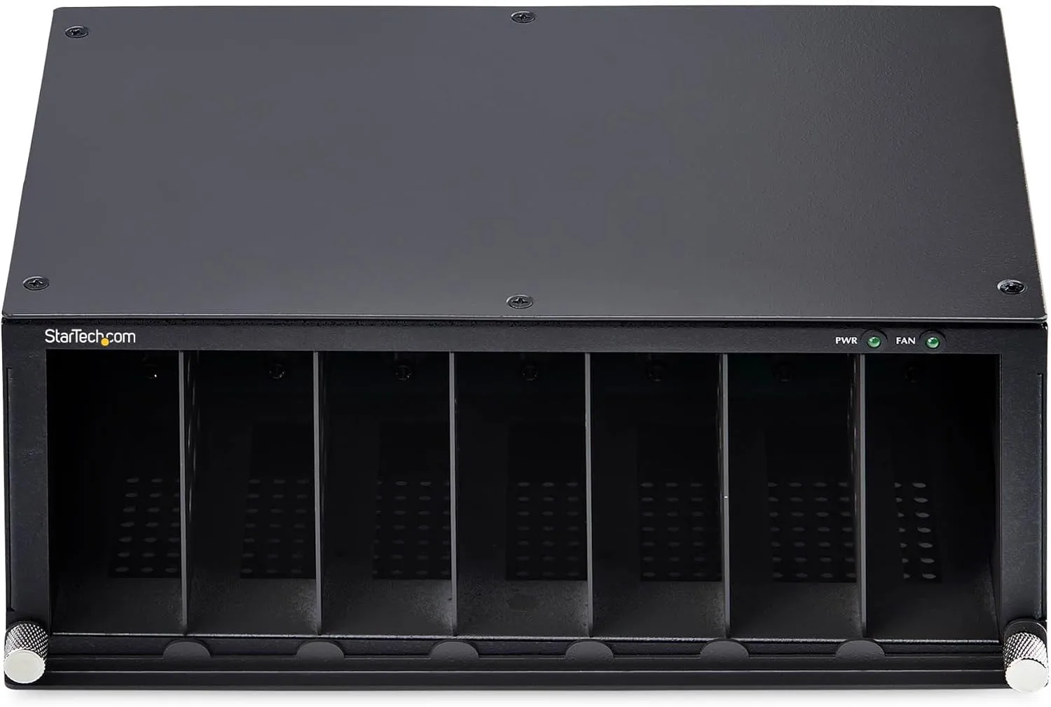 StarTech.com 7-Slot Unmanaged Media Converter Chassis, 10in Rackmount for MCM Media Converter Series, Active Cooling, TAA