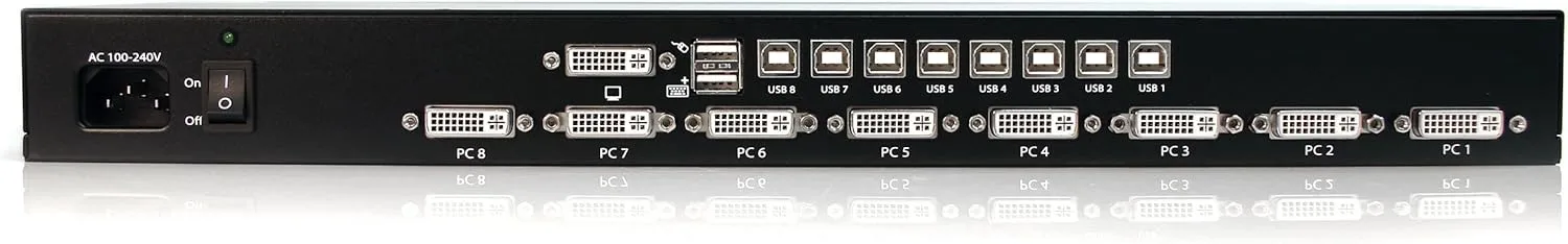 StarTech.com 8 Port 1U Rackmount DVI USB KVM Switch (SV831DVIU)