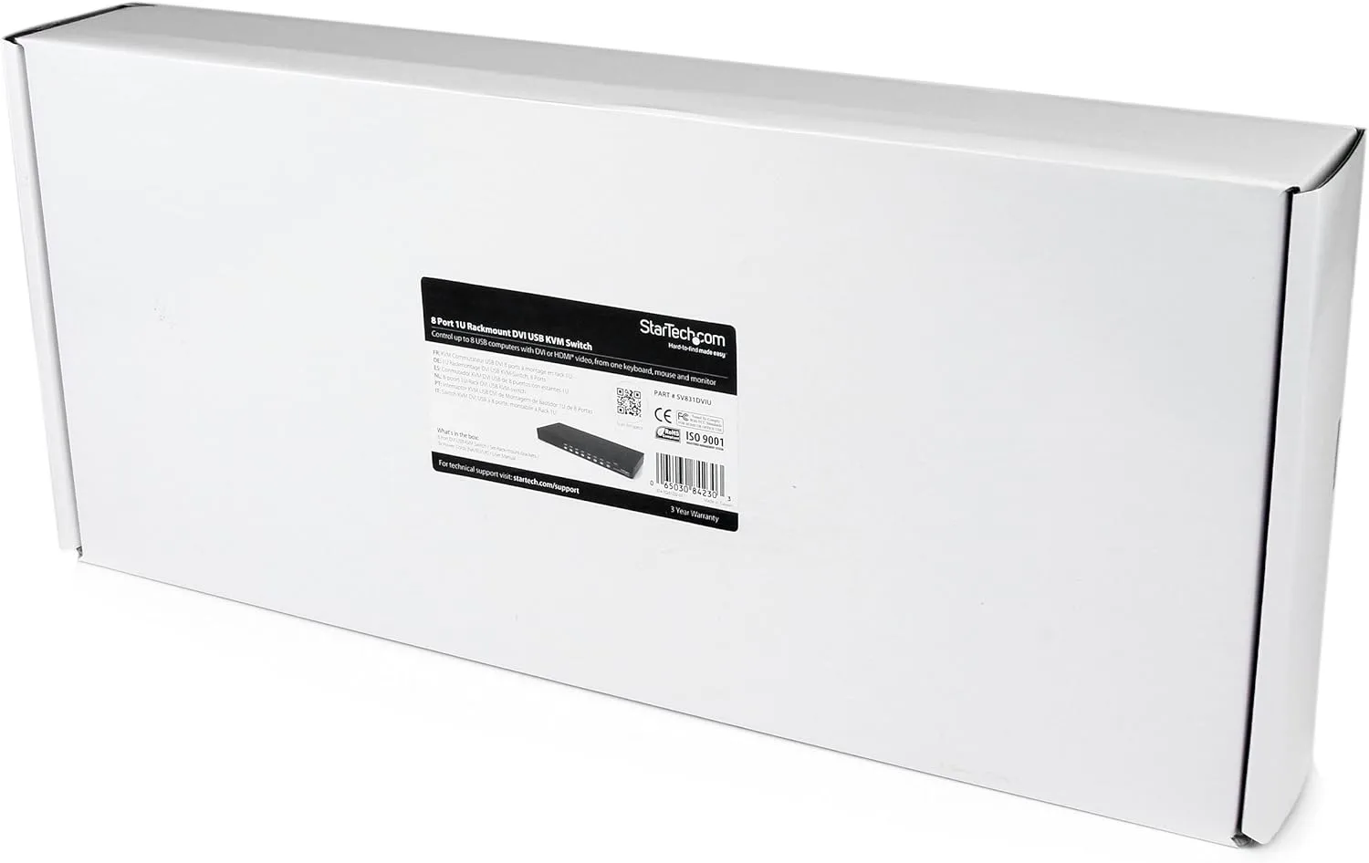 StarTech.com 8 Port 1U Rackmount DVI USB KVM Switch (SV831DVIU)
