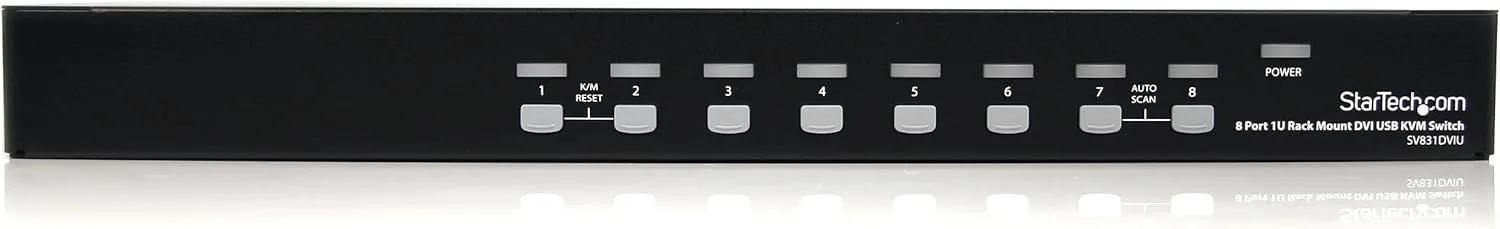 StarTech.com 8 Port 1U Rackmount DVI USB KVM Switch (SV831DVIU)