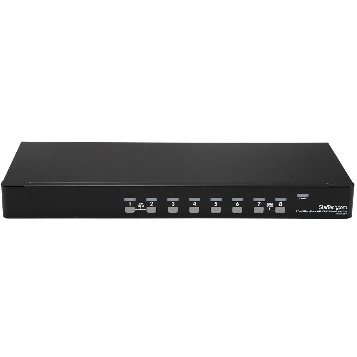 StarTech.com 8 Port 1U Rackmount USB VGA KVM Switch with OSD