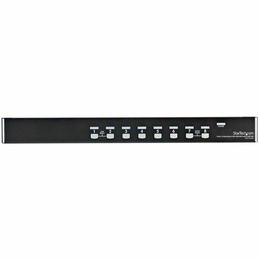 StarTech.com 8 Port 1U Rackmount USB VGA KVM Switch with OSD