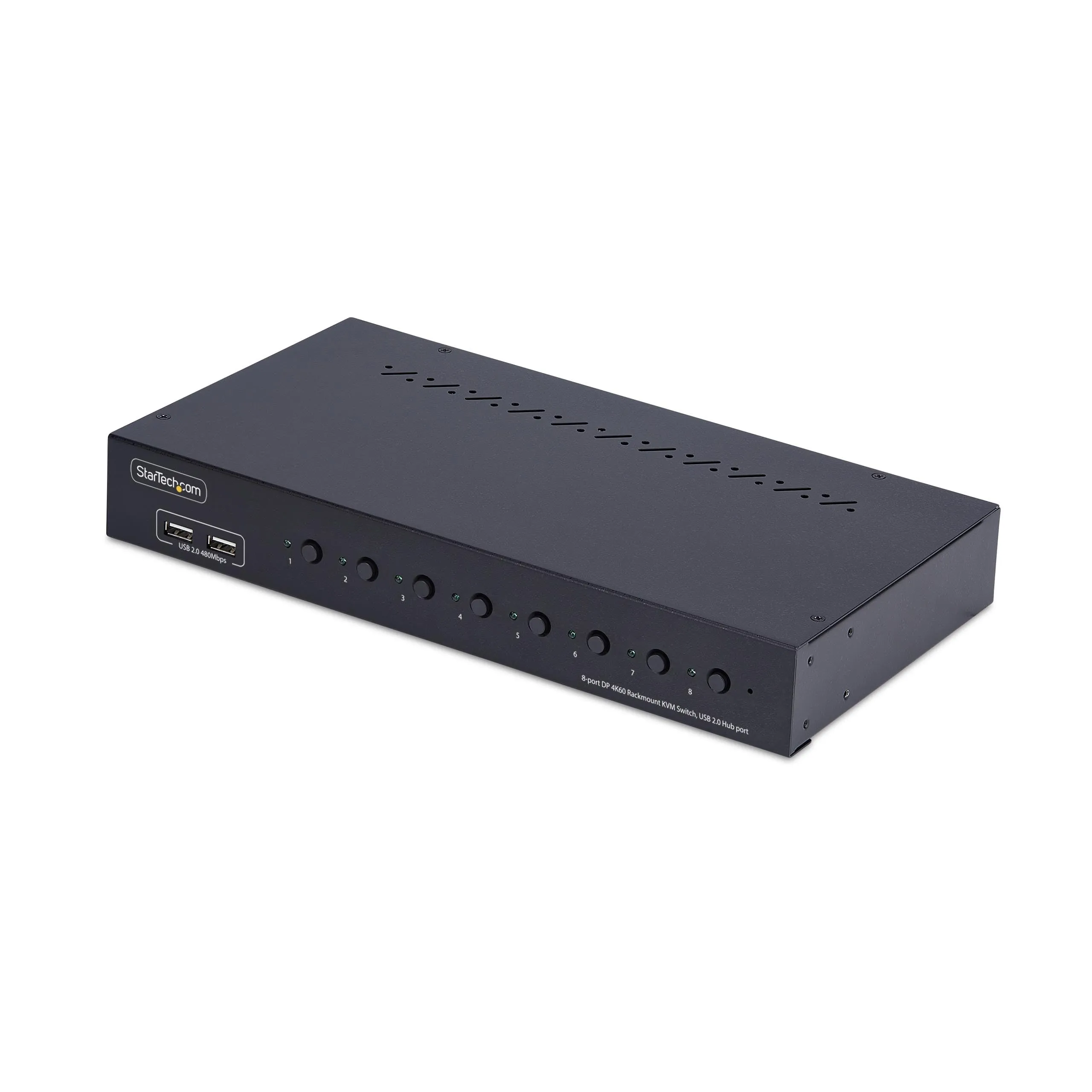 StarTech.com 8-Port DisplayPort KVM Switch w/1U Rack Mount Kit, 4K 60Hz