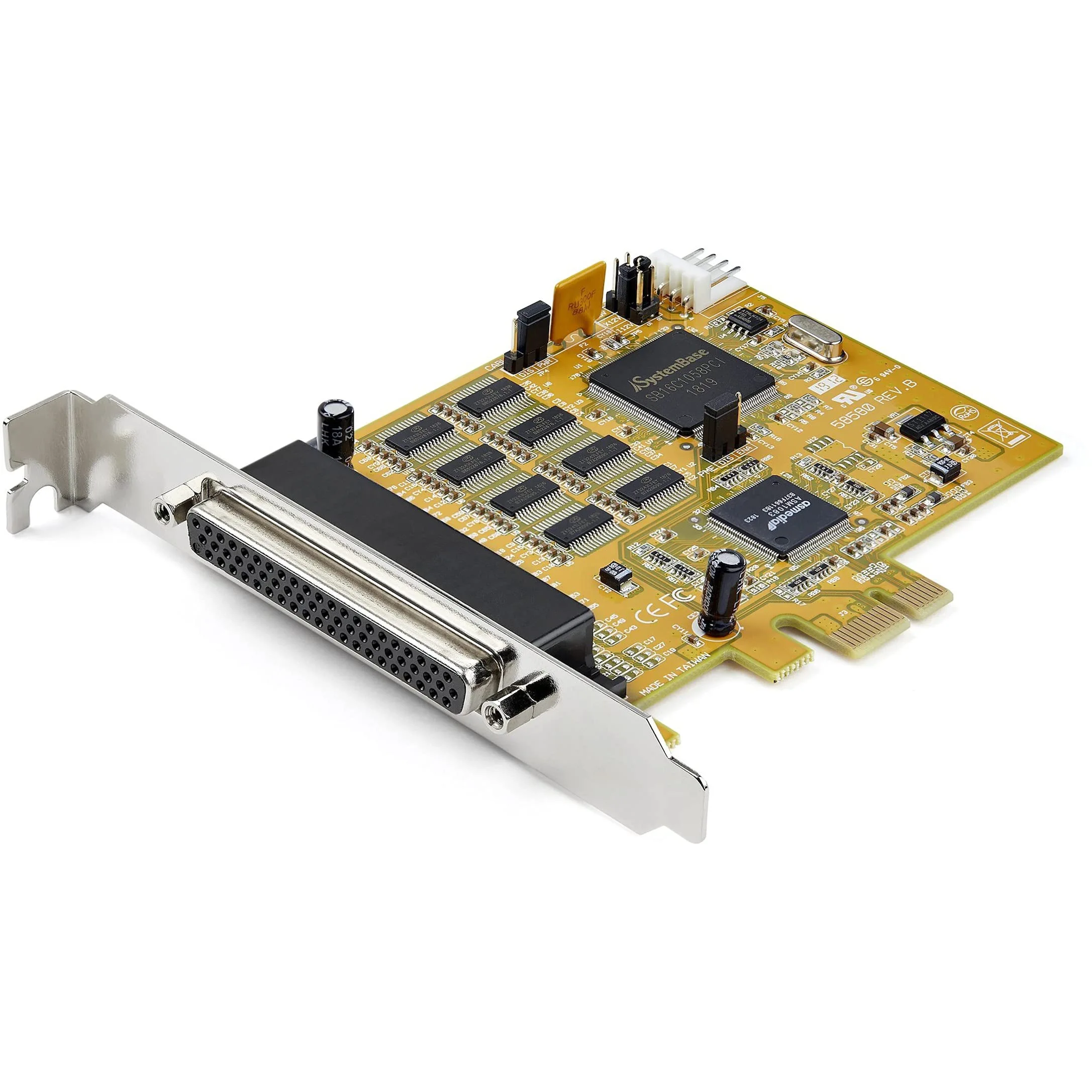 StarTech.com 8-Port PCI Express RS232 Serial Adapter Card, PCIe to Serial DB9 Card, 16C1050 UART, 15kV ESD - Windows Only, TAA