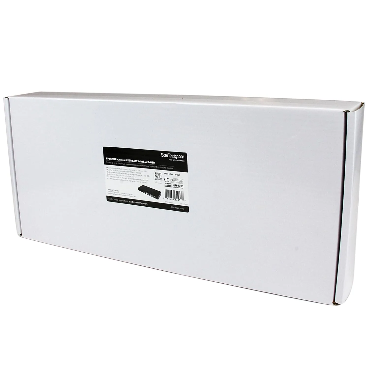 StarTech.com 8 Port 1U Rackmount USB VGA KVM Switch with OSD