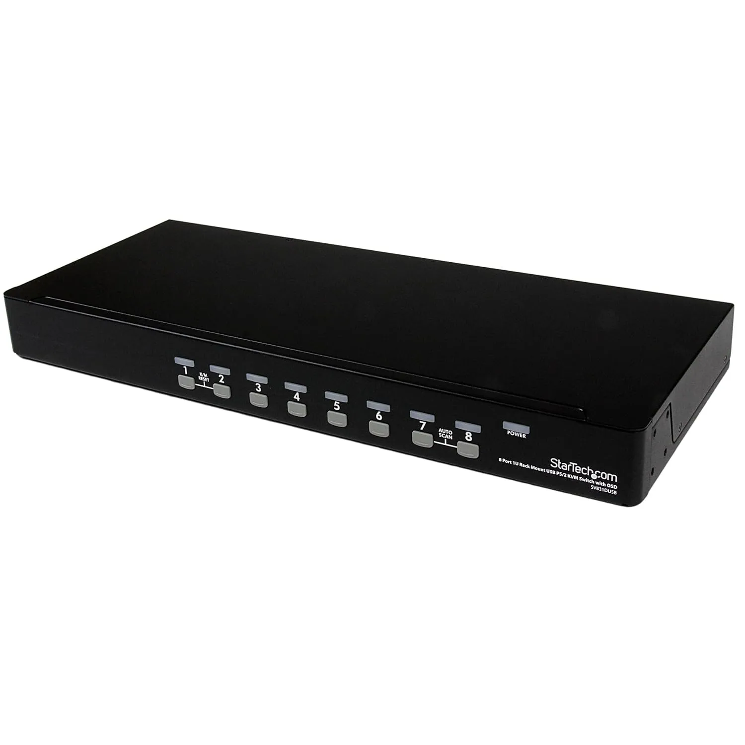 StarTech.com 8 Port 1U Rackmount USB VGA KVM Switch with OSD
