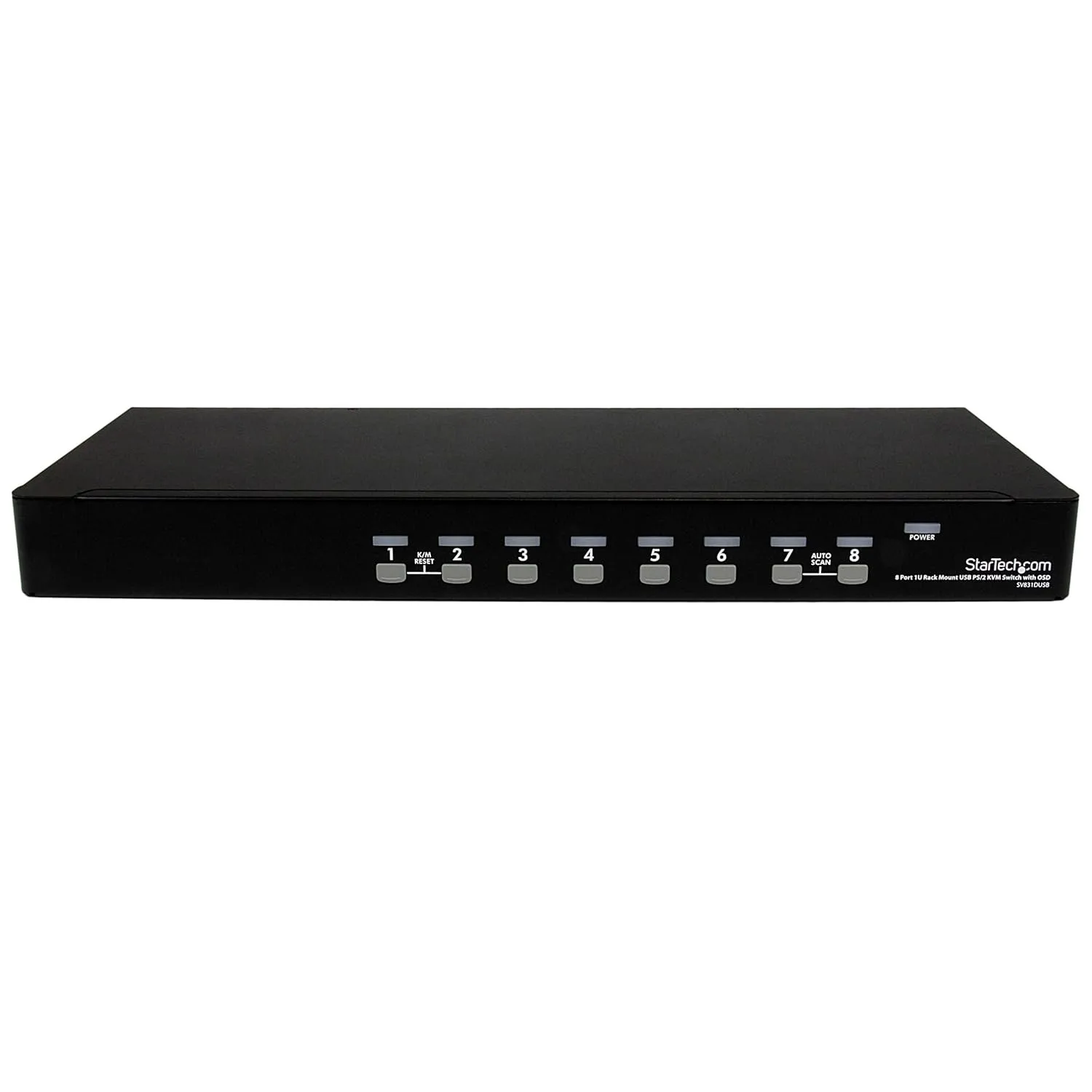 StarTech.com 8 Port 1U Rackmount USB VGA KVM Switch with OSD