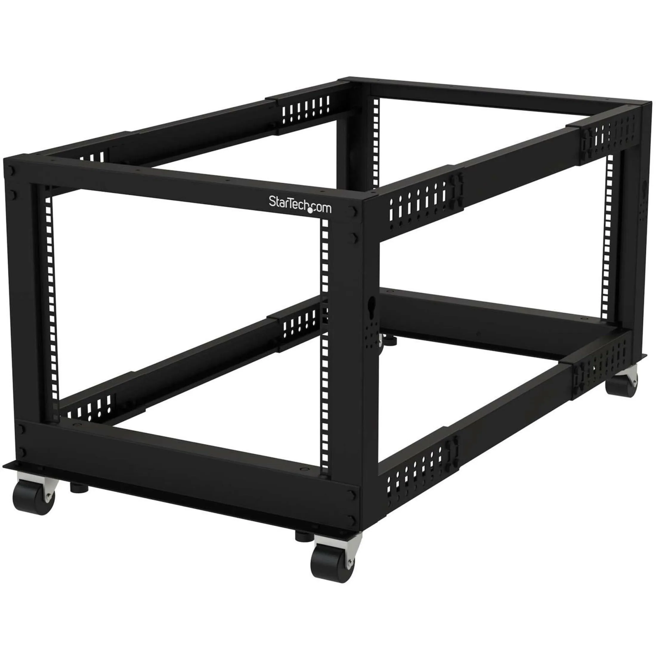 StarTech.com 4-Post Mobile Open Frame 19in Server Rack