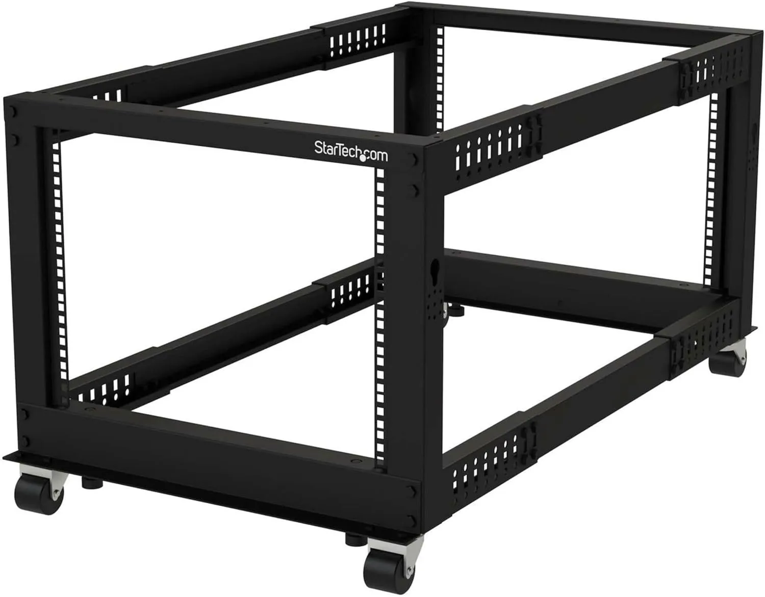 StarTech.com 4-Post Mobile Open Frame 19in Server Rack