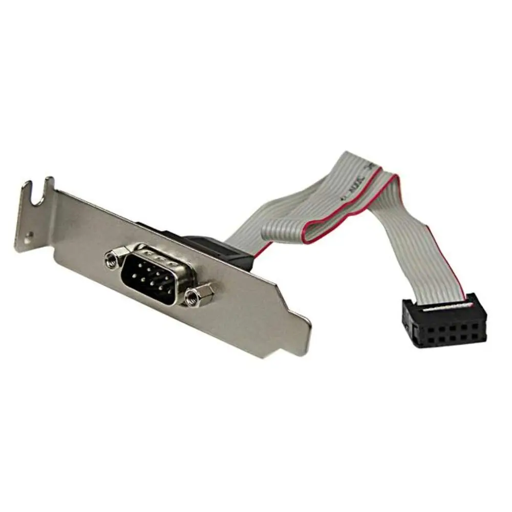 StarTech.com 9 Pin Serial Male to 10 Pin Motherboard Header LP Slot Plate - Serial panel - DB-9 (M) to 10 pin IDC (F)