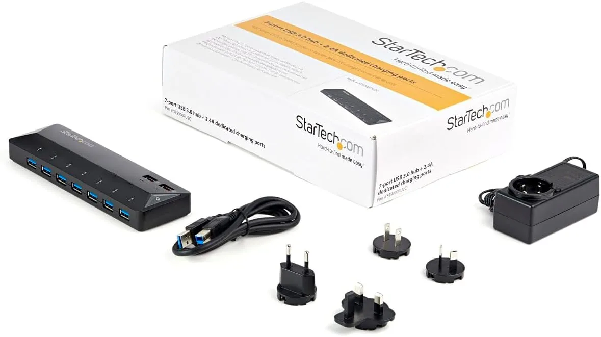 StarTech.com 7-Port USB 3.0 Hub with Dedicated Charging Ports