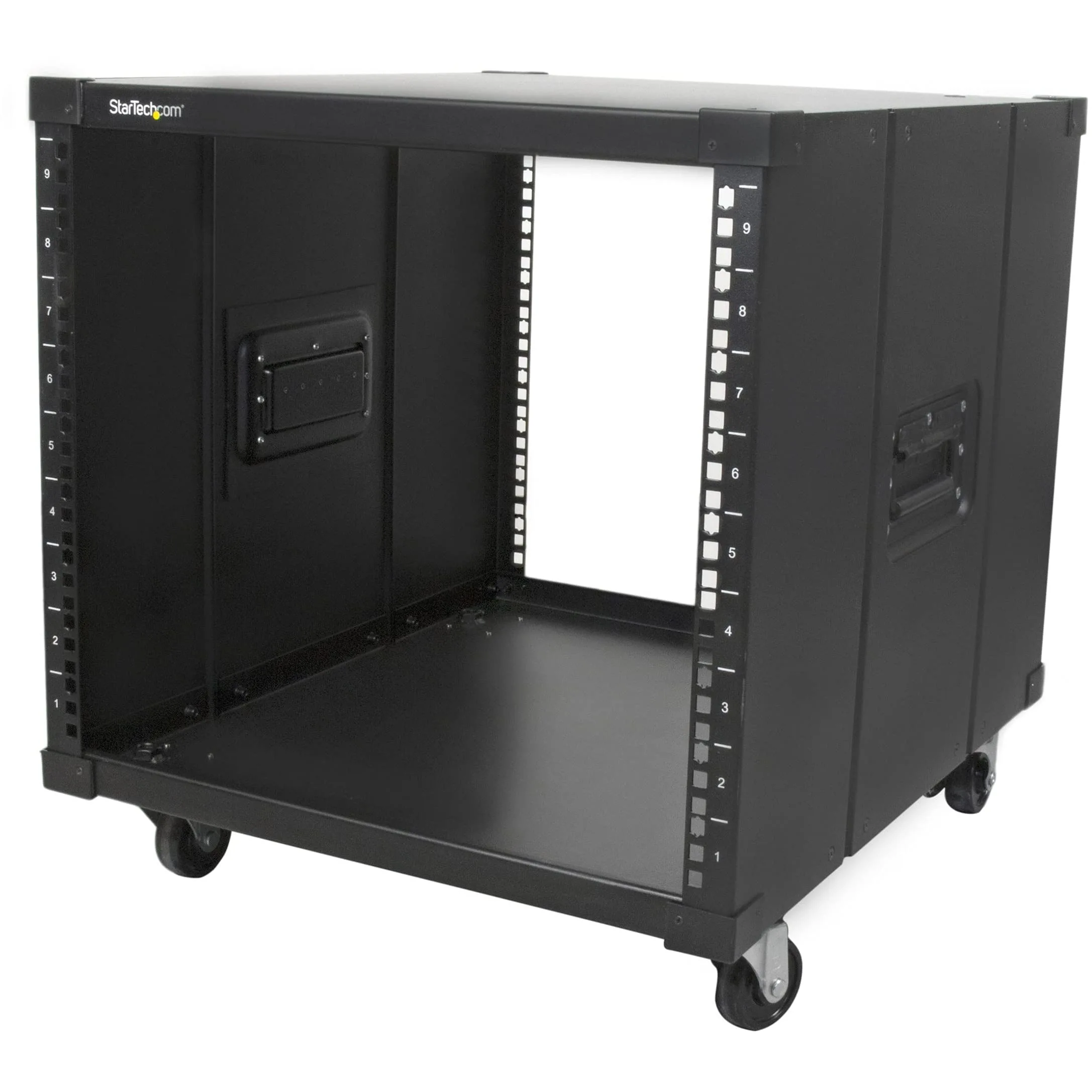 StarTech.com 4-Post 9U Mobile Open Frame Server Rack with Wheels - RK960CP