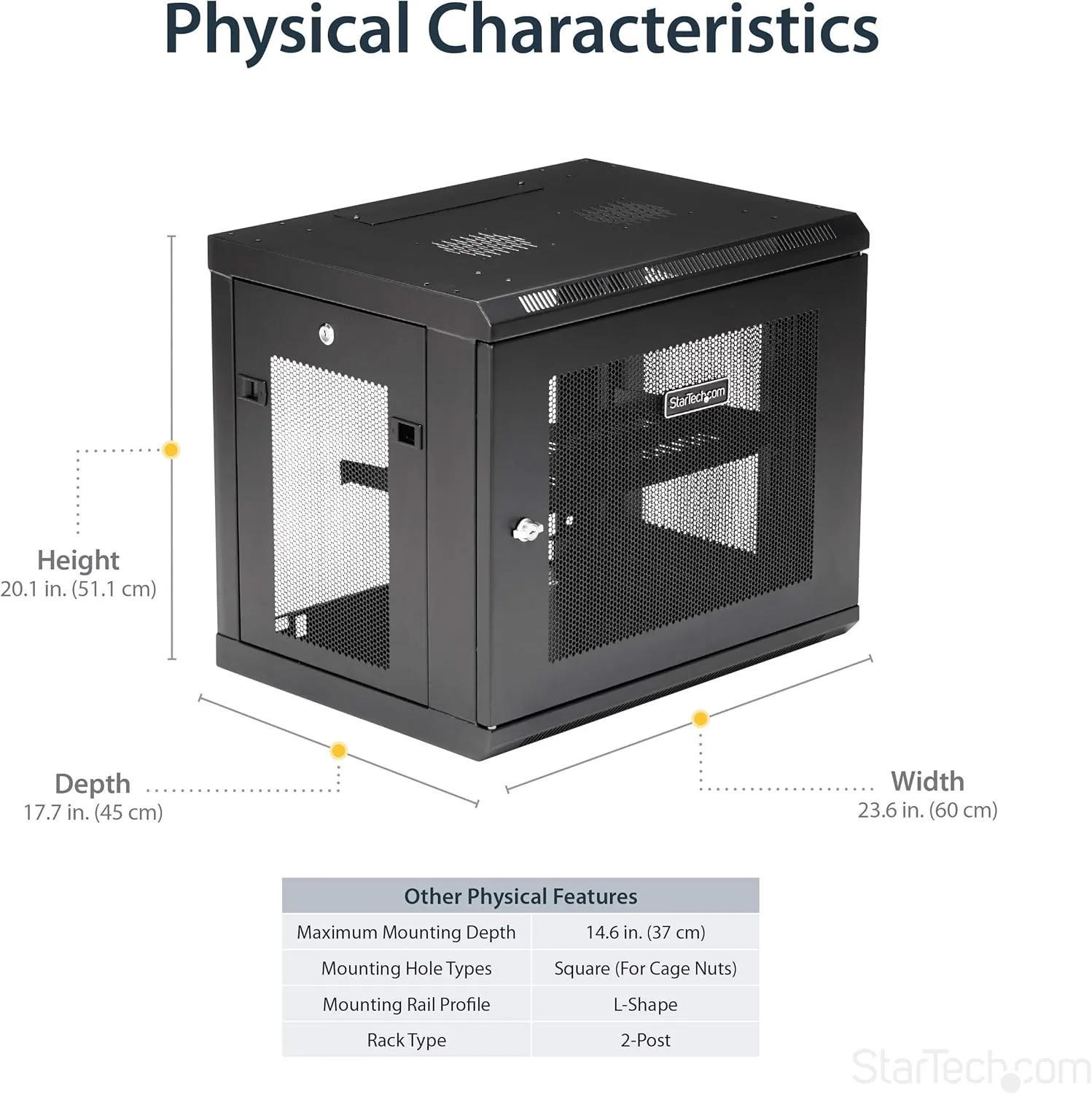 StarTech.com 19" Wall-Mount Server Rack Cabinet