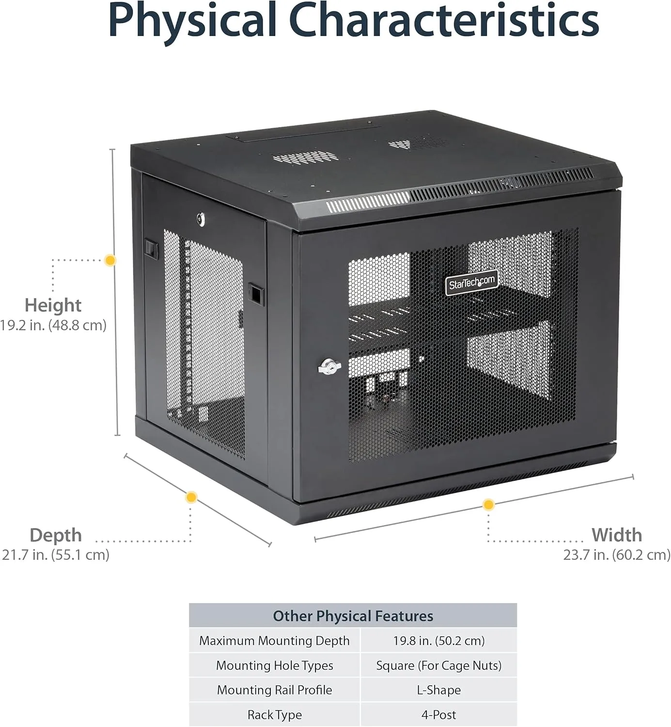 StarTech.com 19" Wall-Mount Server Rack Cabinet