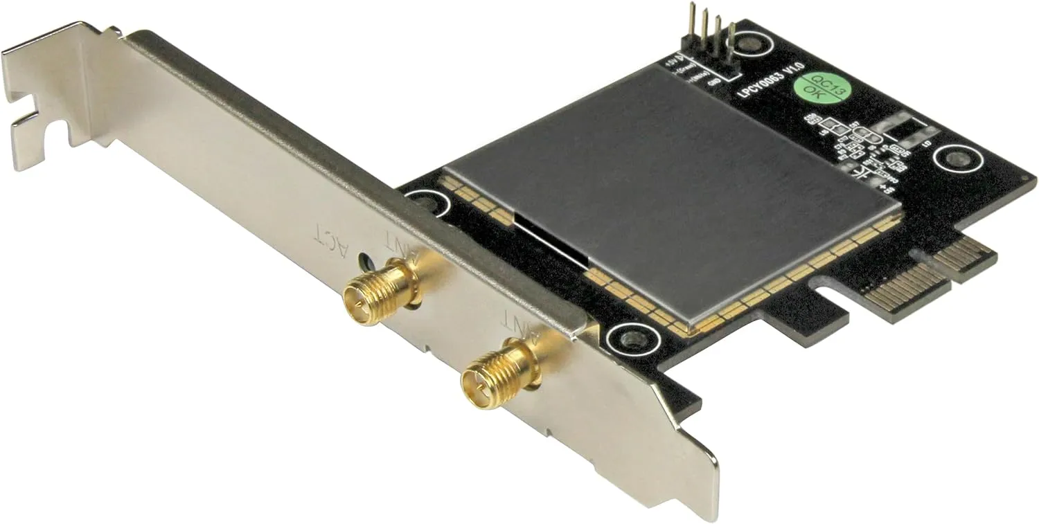 StarTech.com AC600 Wireless-AC Network Adapter - 802.11ac, PCI Express - Dual Band 2.4GHz / 5GHz PCIe Wireless Network Card