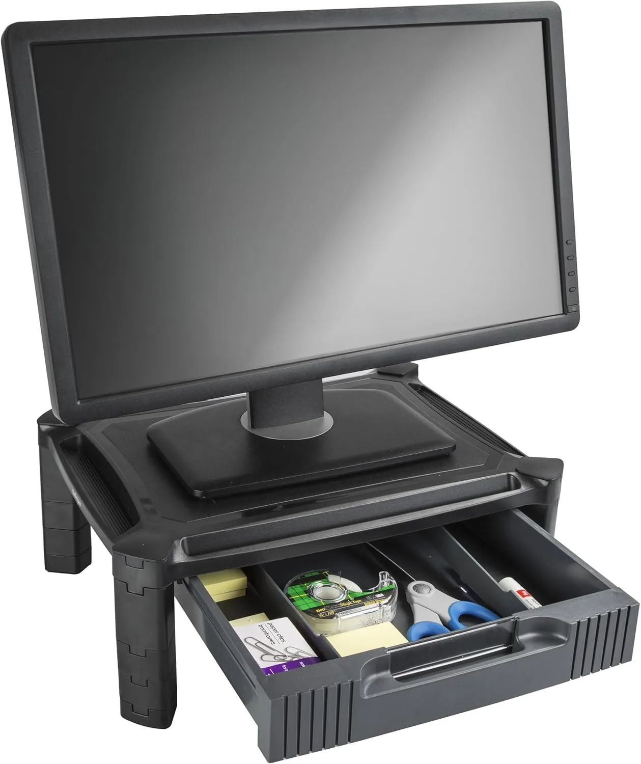 StarTech.com Adjustable Monitor Riser with Drawer and Stackable Columns