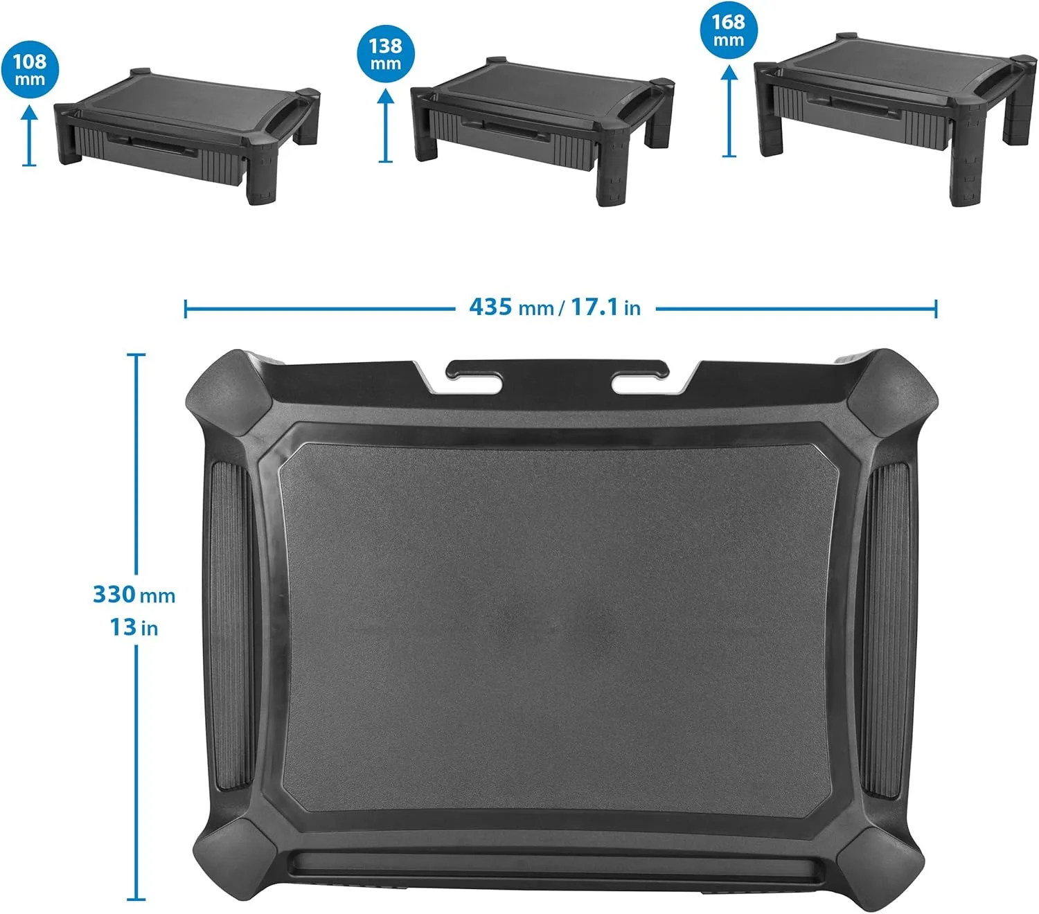 StarTech.com Adjustable Monitor Riser with Drawer and Stackable Columns
