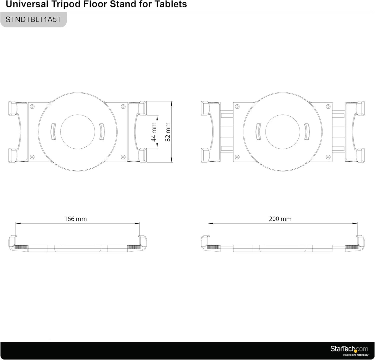 Tablet Floor Stand - Tripod Stand - 7in to 11in Tablets - with Carrying Bag - Height Adjustable - iPad Stand - Tablet Stand