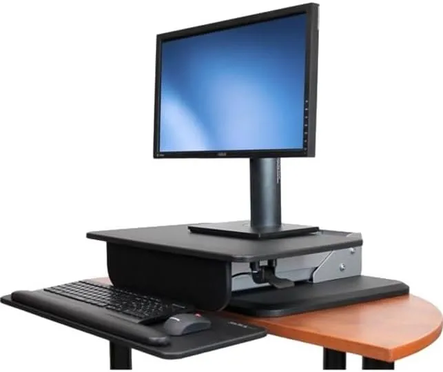 StarTech.com Sit-to-Stand Desk Converter - Height Adjustable Desktop Riser, Black