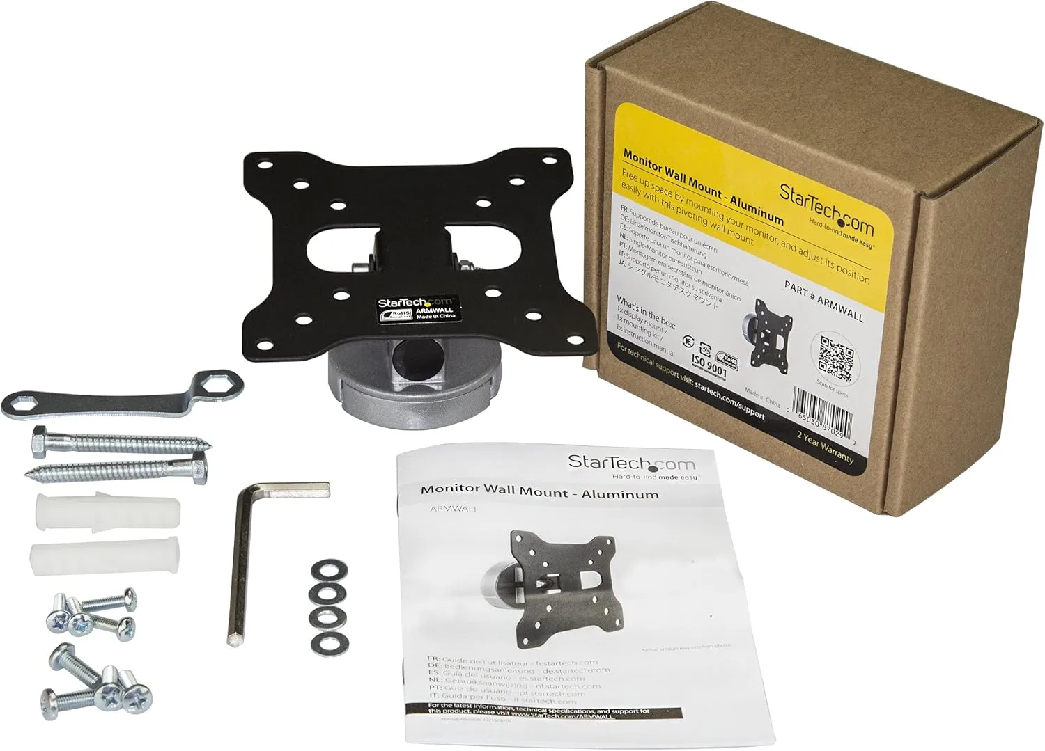 StarTech.com Monitor Wall Mount - VESA Wall Bracket for Monitors up to 34"