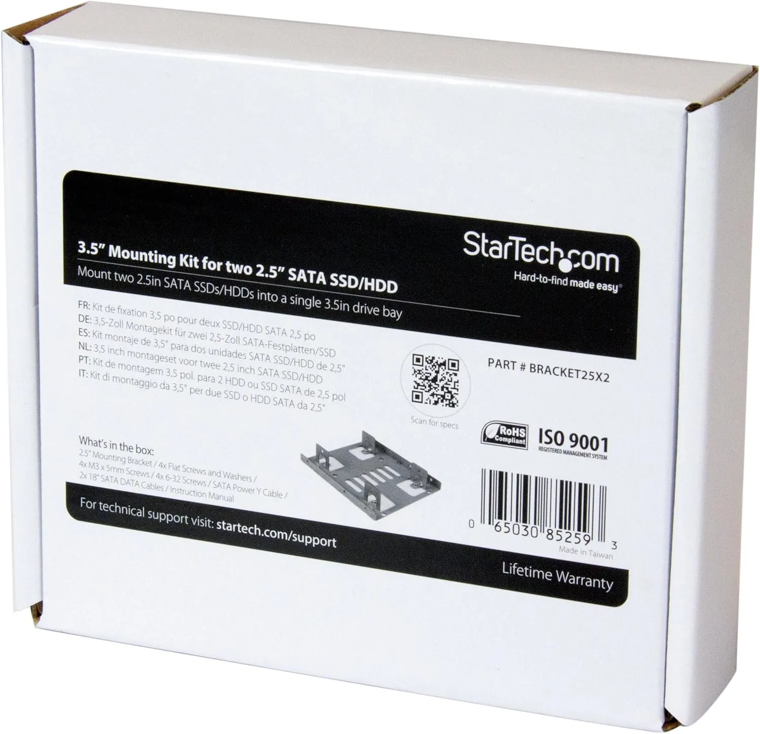 StarTech.com Drive Bay Mounting Bracket Adapter