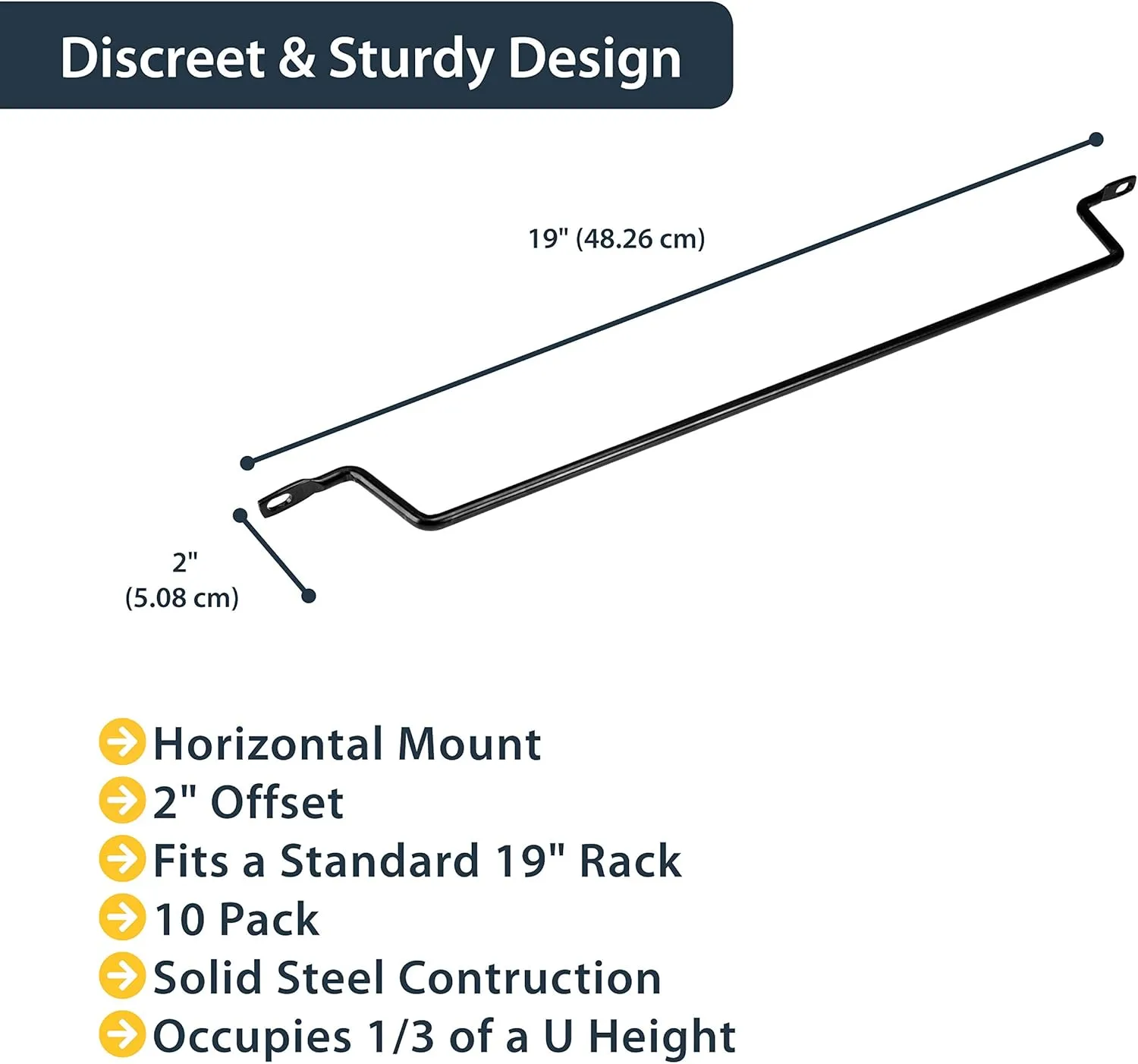 StarTech.com 1U Horizontal Cable Lacing Bar for 19in Racks