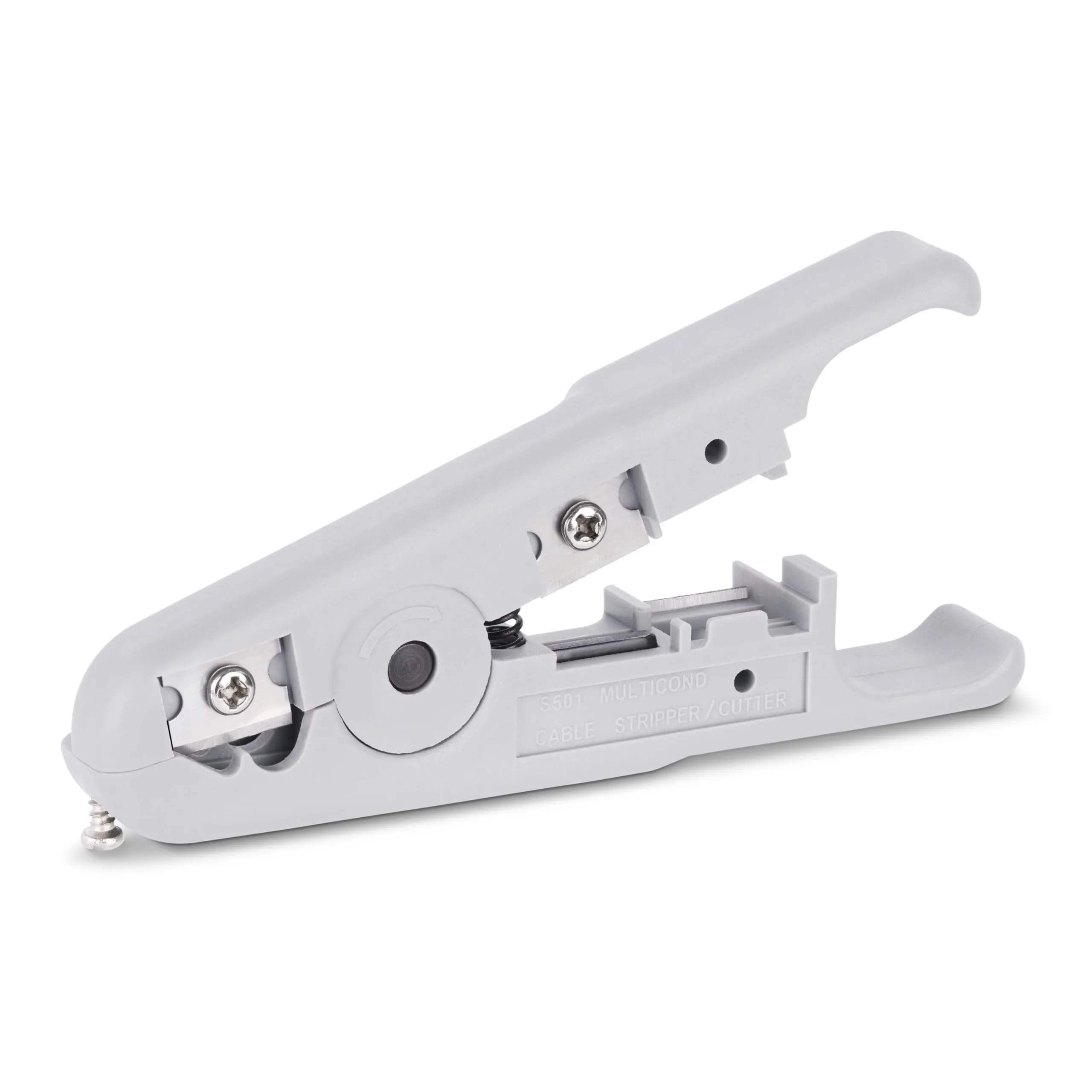 StarTech.com Network Cable Stripper and Cutter, Professional Wire Stripper for UTP/FTP/STP/Coax Cables, Rotary Wire Stripping and Cutting Tool