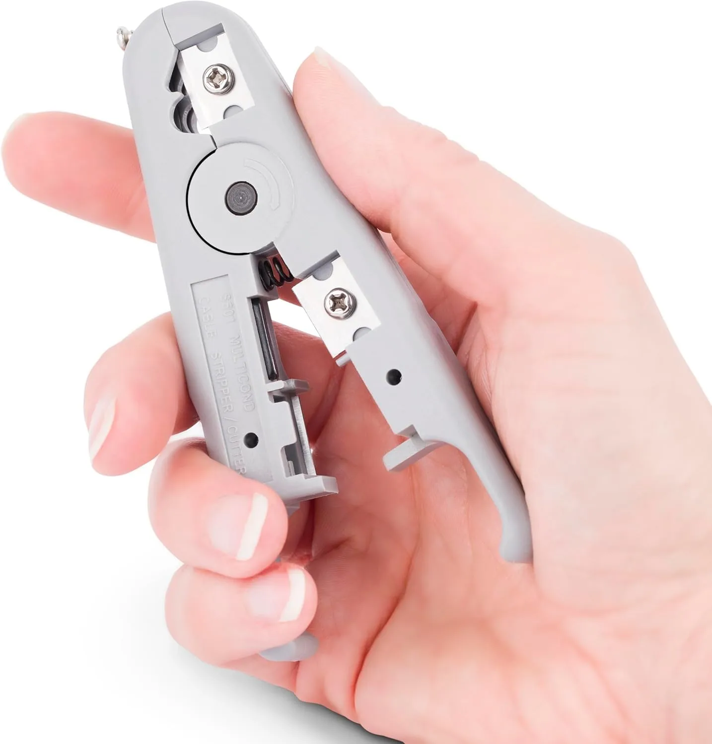 StarTech.com Network Cable Stripper and Cutter, Professional Wire Stripper for UTP/FTP/STP/Coax Cables, Rotary Wire Stripping and Cutting Tool