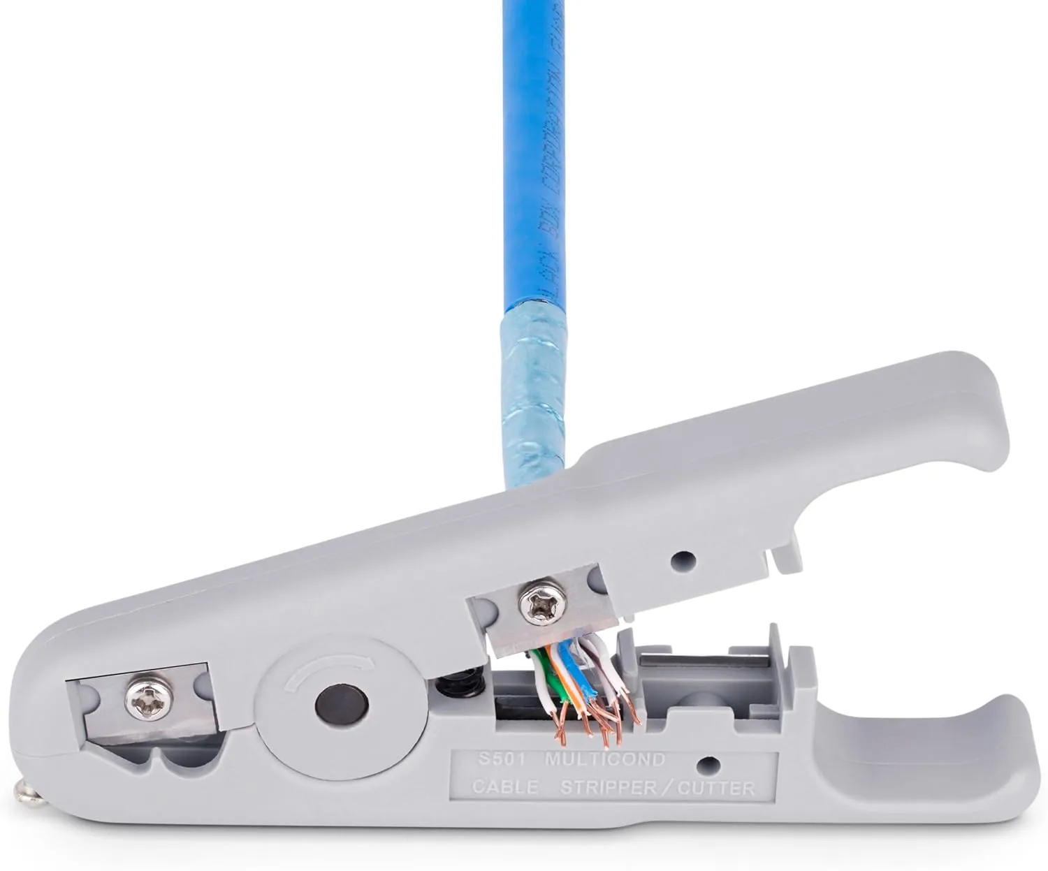 StarTech.com Network Cable Stripper and Cutter, Professional Wire Stripper for UTP/FTP/STP/Coax Cables, Rotary Wire Stripping and Cutting Tool