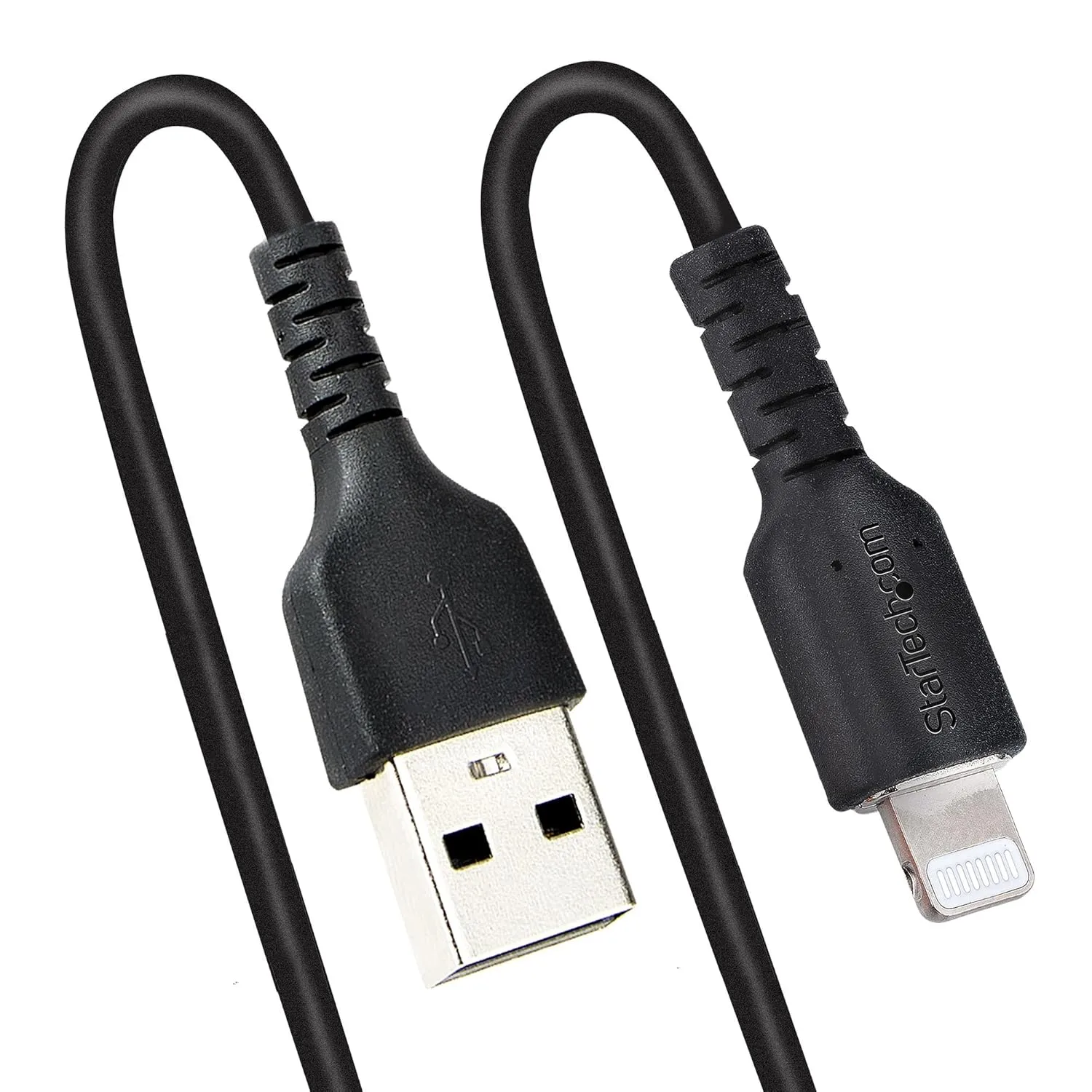 StarTech.com Coiled USB-A to Lightning Cable, MFi Certified, Durable TPE Jacket, Aramid Fiber Reinforced