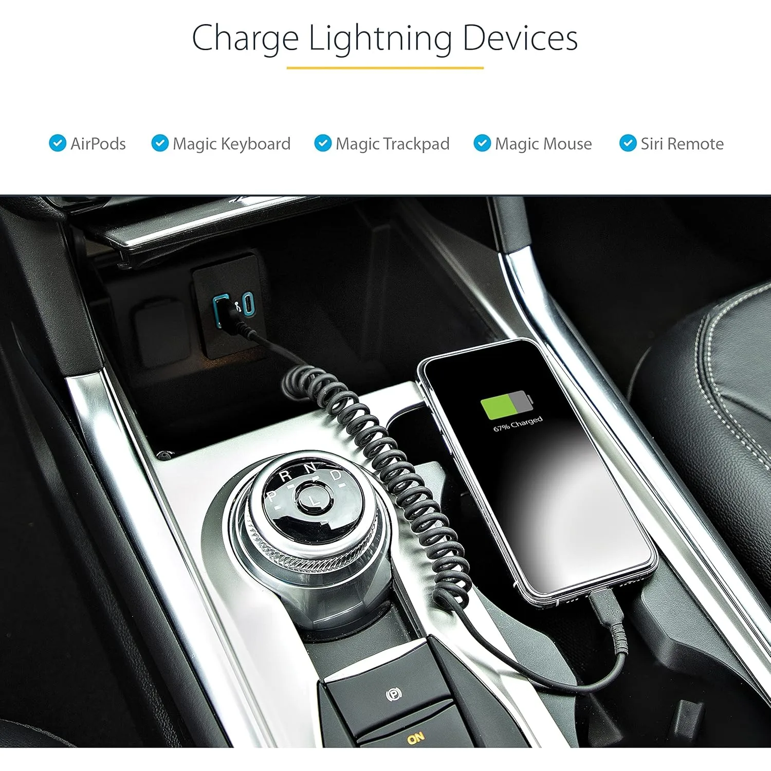 StarTech.com Coiled USB-A to Lightning Cable, MFi Certified, Durable TPE Jacket, Aramid Fiber Reinforced