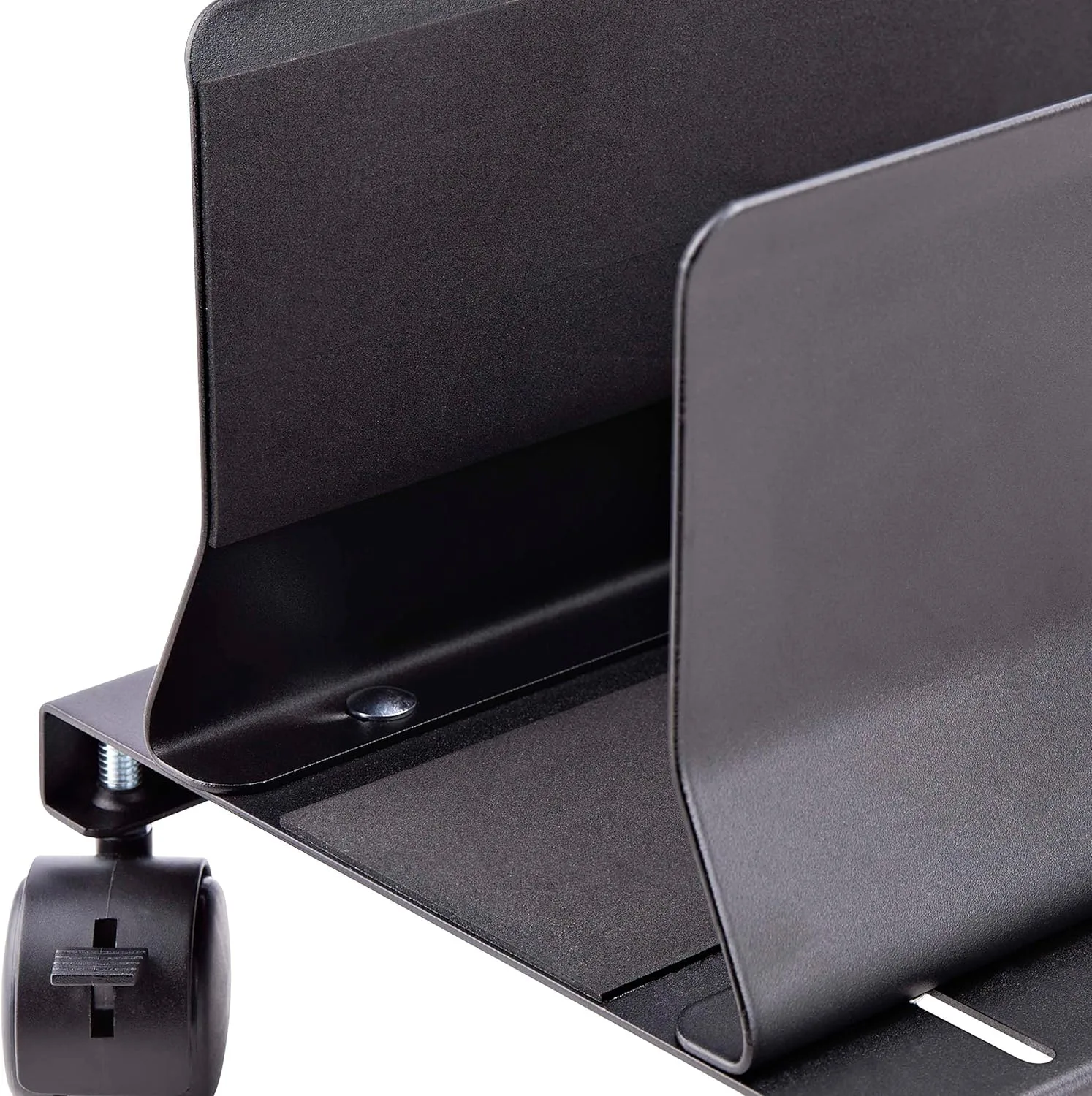 StarTech.com Computer Tower Cart, Rolling Mobile CPU Caddy on Wheels, Max Load 46.3lb/21kg, Adjustable Desktop Case Mount