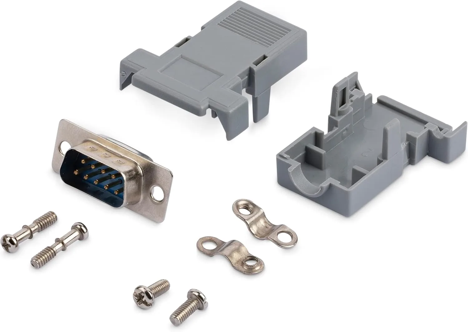 StarTech.com Assembled DB9 Male Solder D-SUB Connector with Plastic Backshell (C9PSM) 1 Count (Pack of 1) Male