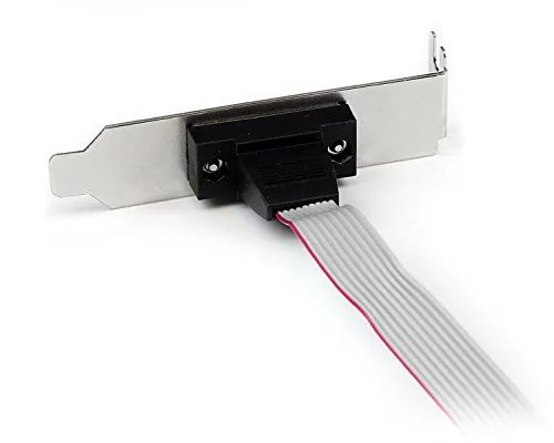 StarTech.com 1 Port 16-Inch DB9 Serial Port Bracket to 10 Pin Header - Low Profile (PLATE9M16LP) (Pack of 2) 1 Count (Pack