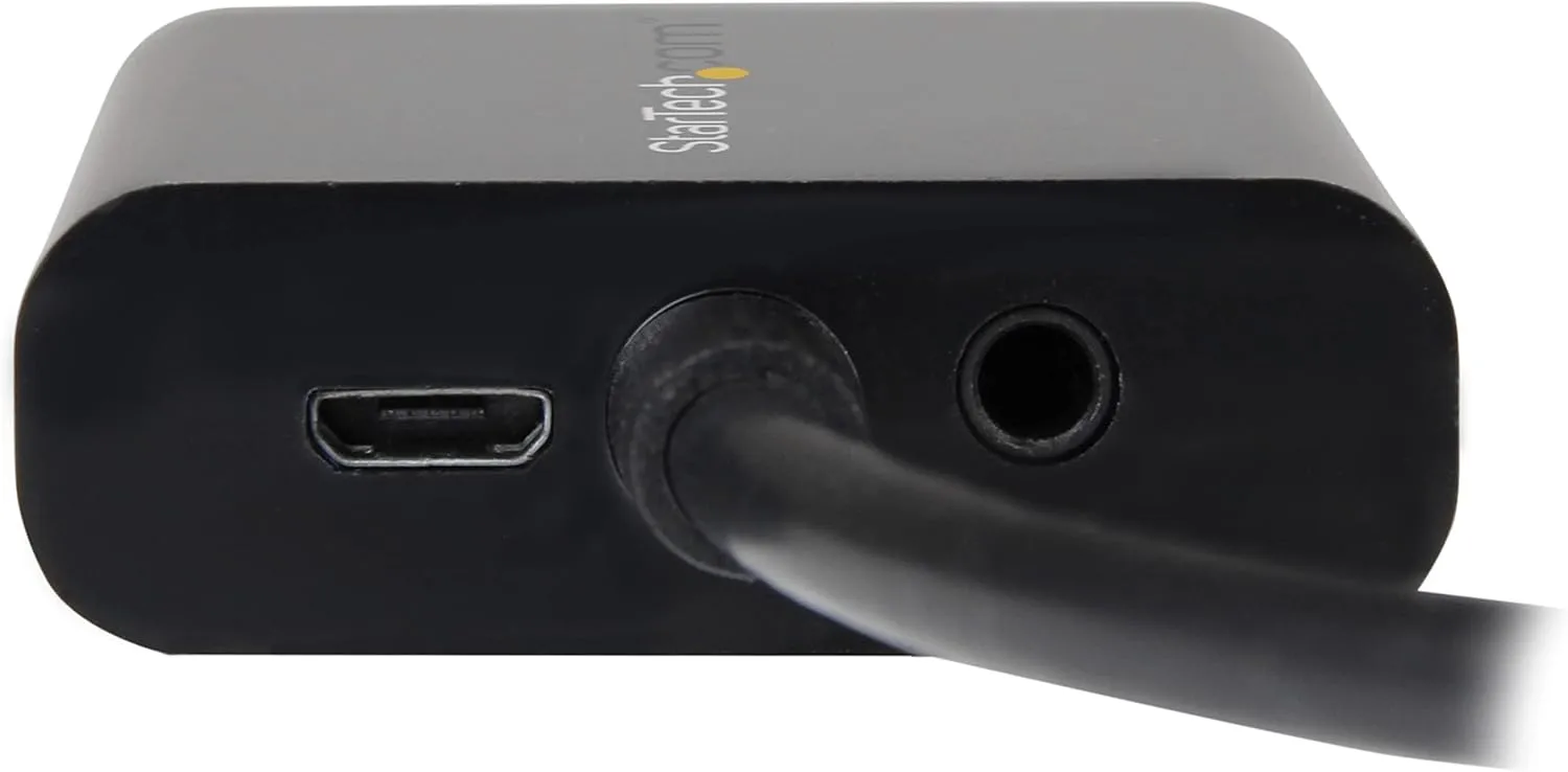 StarTech DisplayPort to VGA Adapter with Audio - DP to VGA Converter - 1920x1200 (DP2VGAA)
