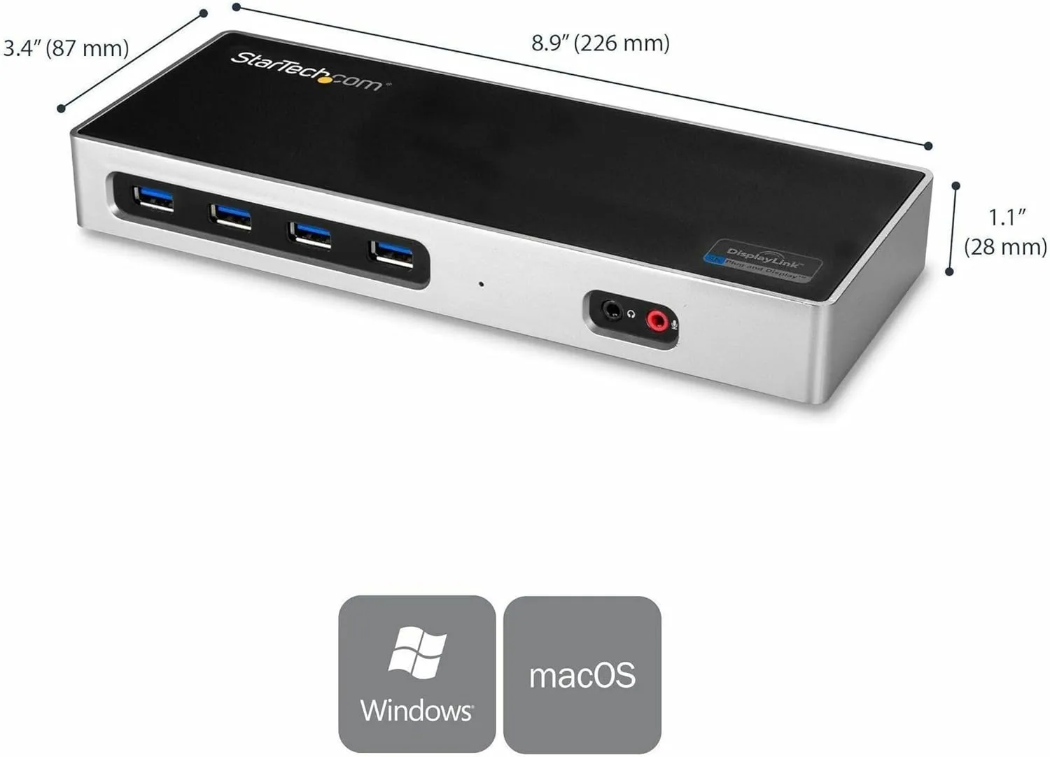 StarTech Dual-4K USB-C & USB-A Docking Station DK30A2DH