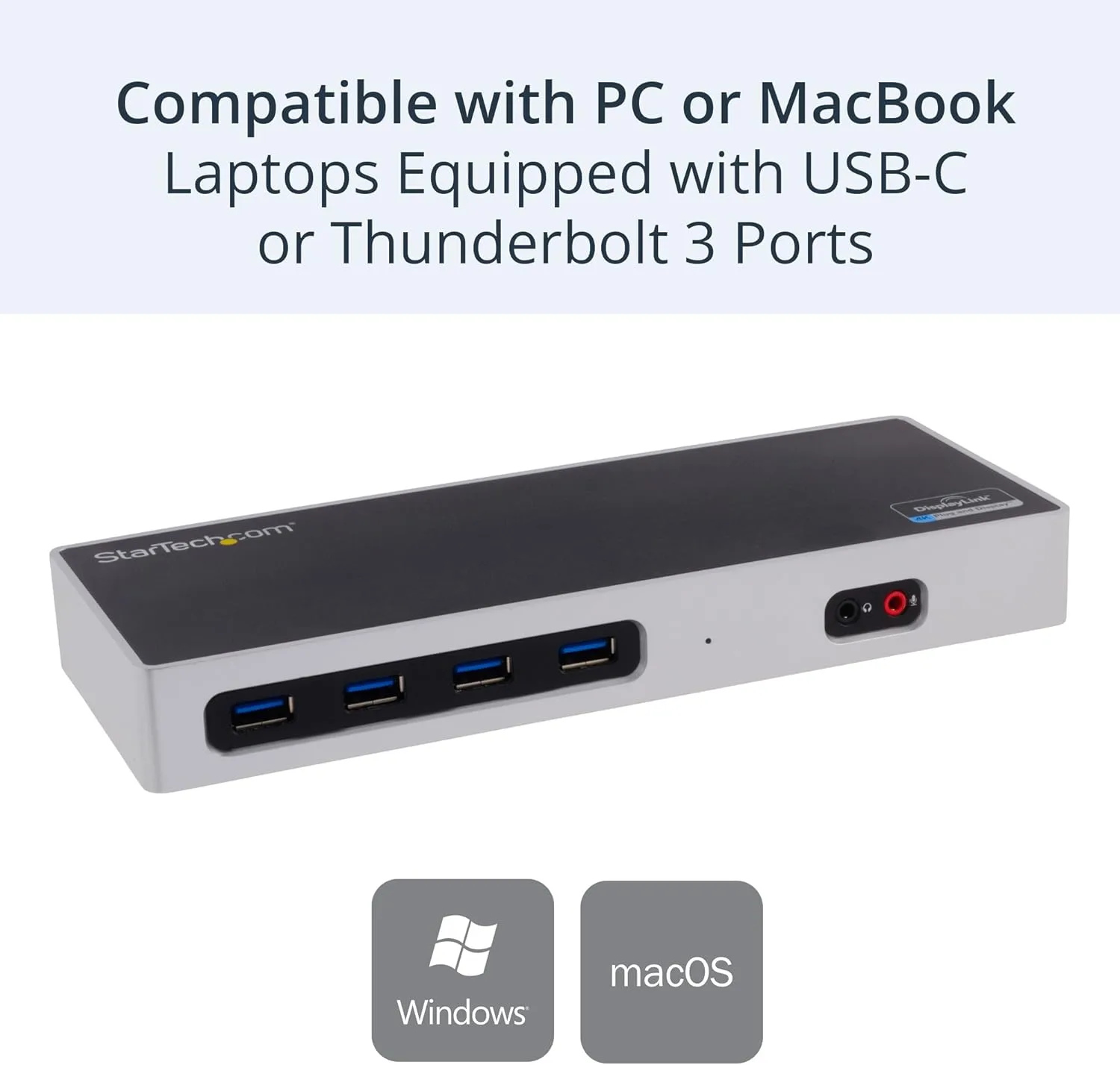 StarTech Dual-4K USB-C & USB-A Docking Station DK30A2DH