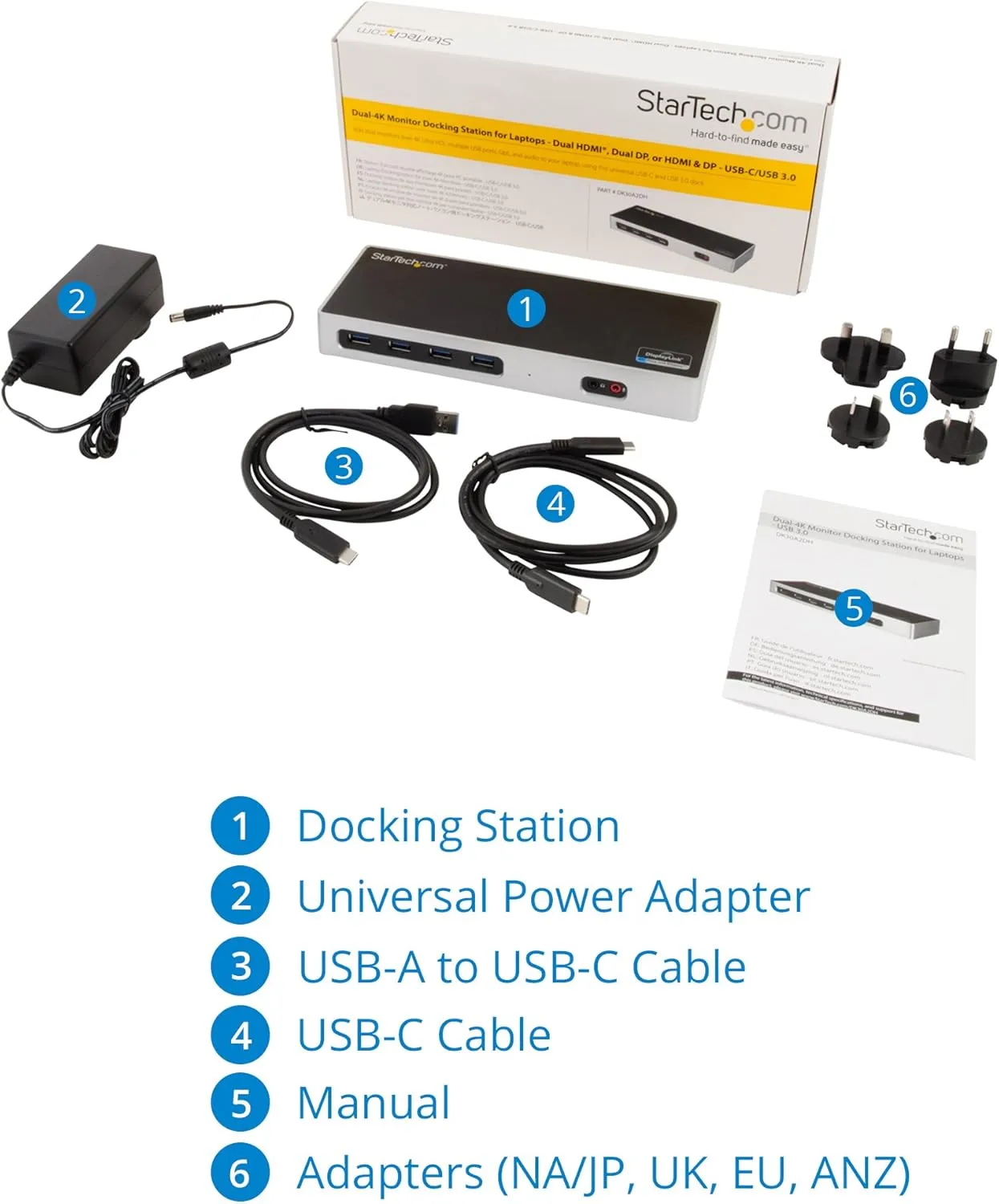StarTech Dual-4K USB-C & USB-A Docking Station DK30A2DH