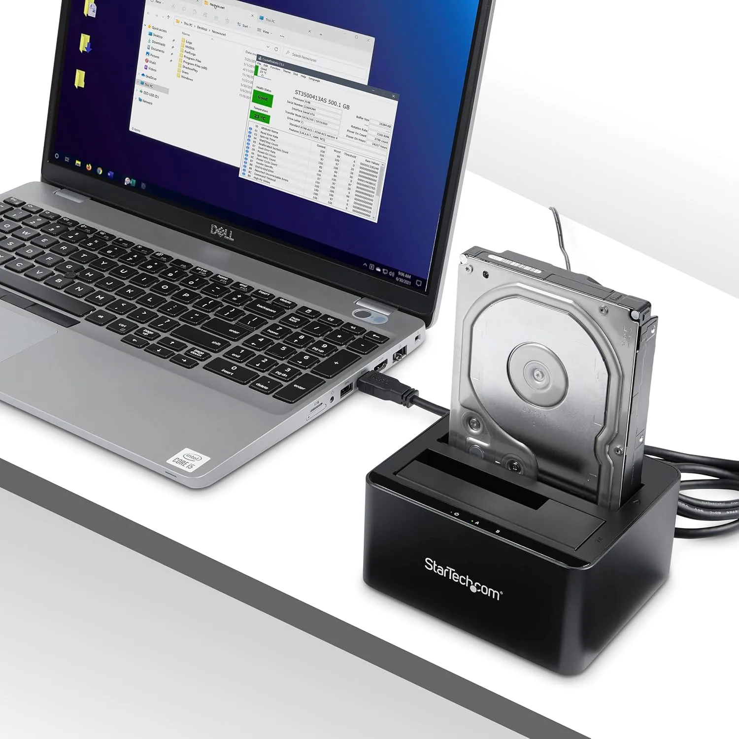 StarTech.com Dual-Bay USB 3.0 to SATA Hard Drive Docking Station, USB Hard Drive Dock, External 2.5/3.5" SATA I/II/III