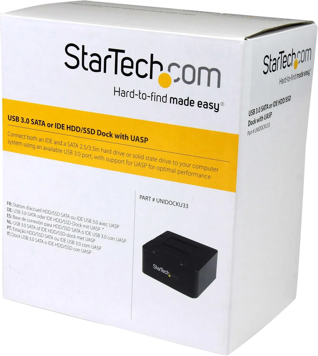 StarTech.com Dual-Bay USB 3.0 to SATA & IDE Hard Drive Docking Station (UNIDOCKU33)