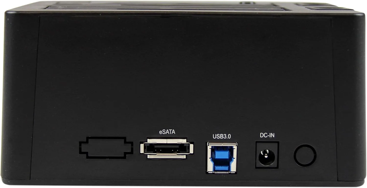 StarTech.com Dual-Bay USB 3.0 / eSATA to SATA Hard Drive Docking Station, External 2.5/3.5" SATA I/II/III