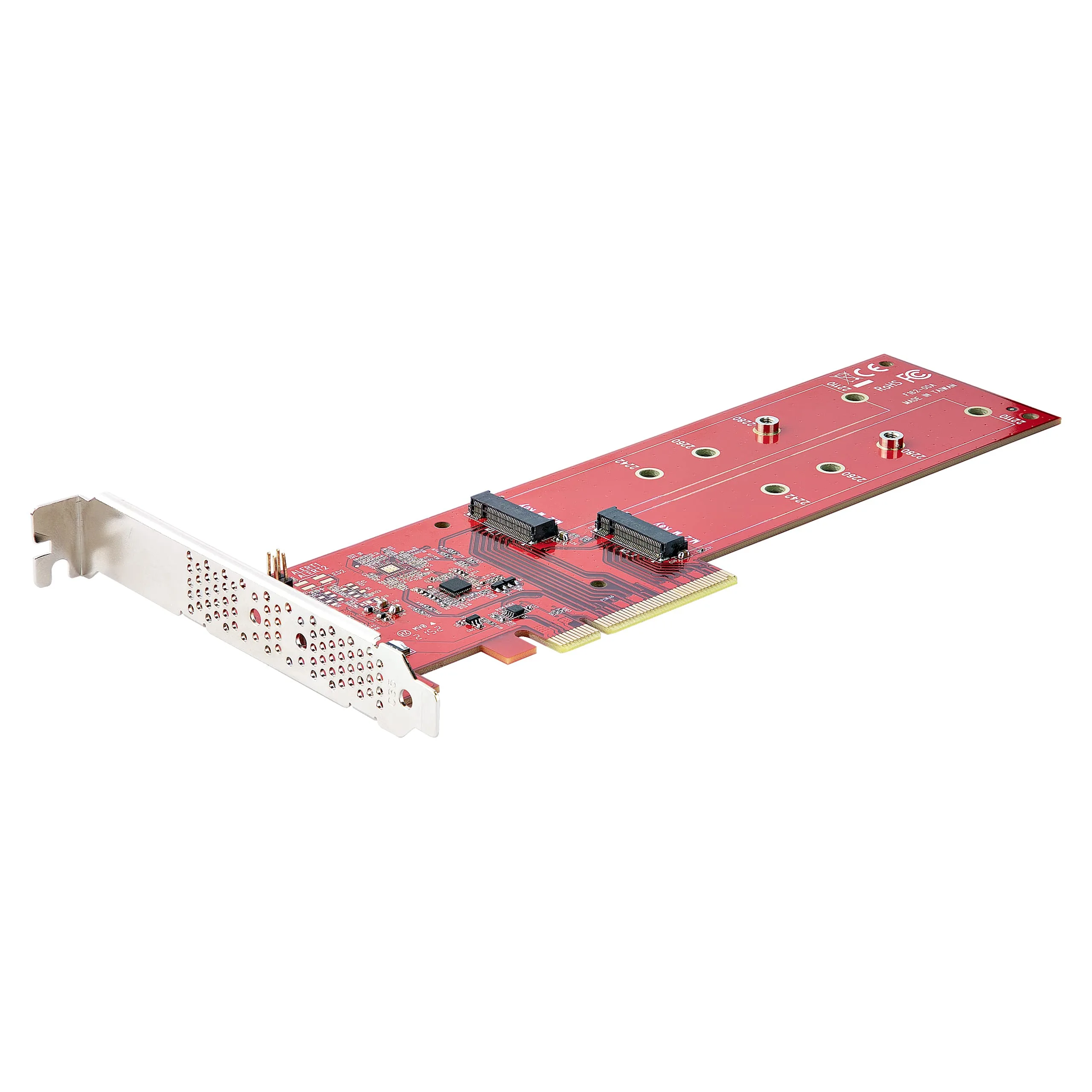 StarTech Dual M.2 PCIe SSD Adapter Card, PCIe 4.0, Dual NVMe/AHCI