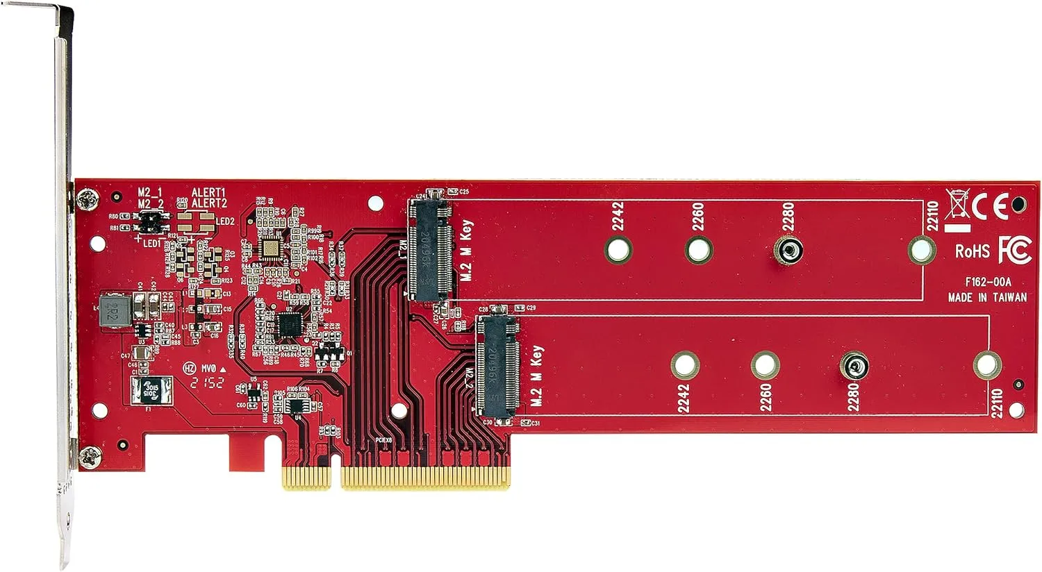 StarTech Dual M.2 PCIe SSD Adapter Card, PCIe 4.0, Dual NVMe/AHCI