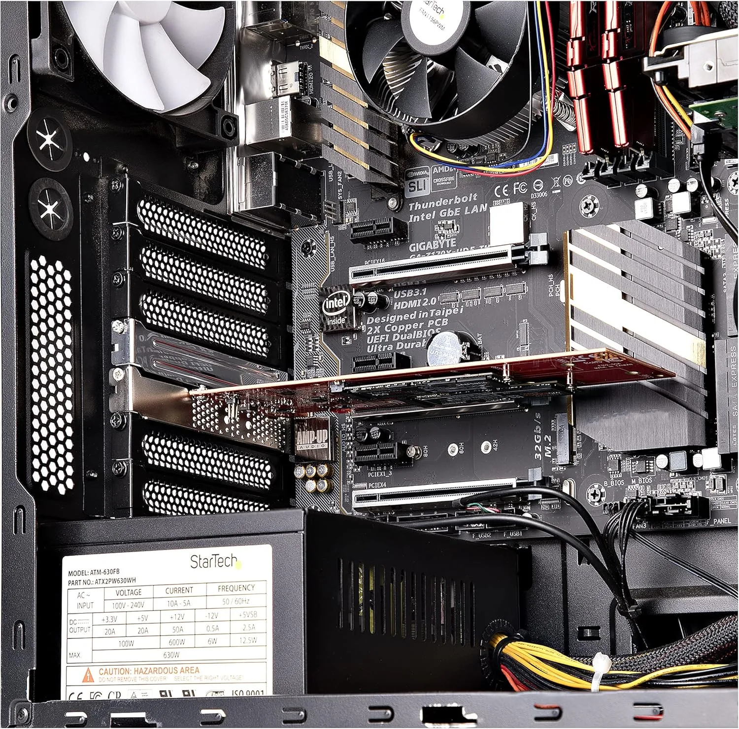 StarTech Dual M.2 PCIe SSD Adapter Card, PCIe 4.0, Dual NVMe/AHCI