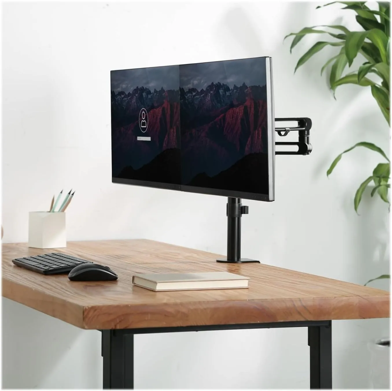 StarTech.com Desk Mount Dual Monitor Arm - Desk Clamp VESA Compatible Monitor Mount for up to 32 inch Displays