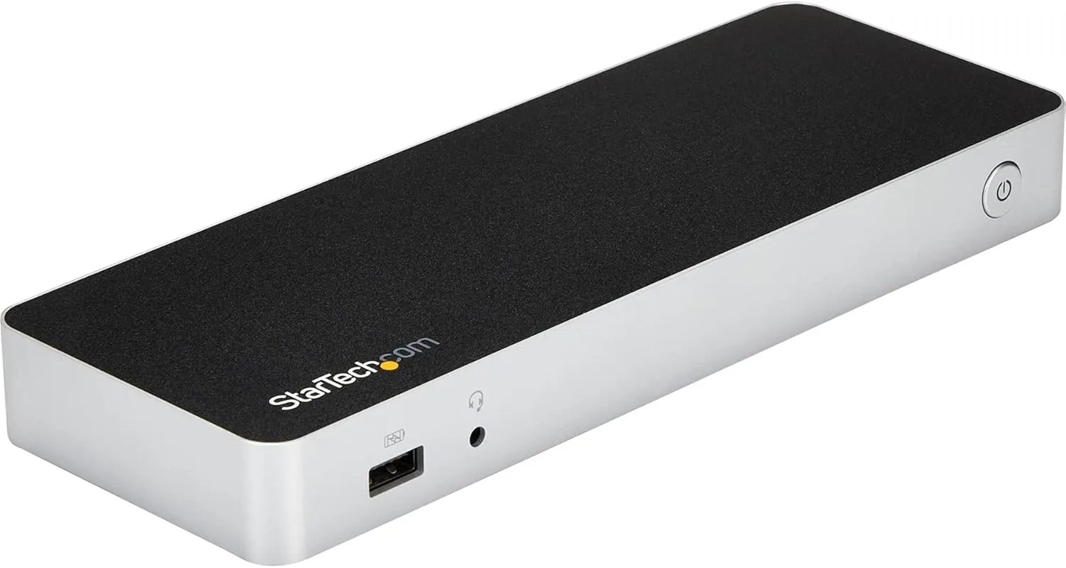 StarTech.com Dual Monitor USB C Docking Station with 60W Power Delivery for Windows Laptops - USB C to HDMI or DVI Dock