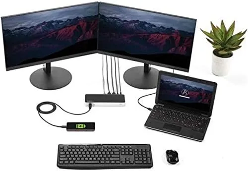 StarTech.com Dual Monitor USB C Docking Station with 60W Power Delivery for Windows Laptops - USB C to HDMI or DVI Dock